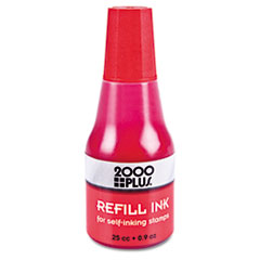 COSCO 2000PLUS® Self-Inking Refill Ink, Red, 0.9 oz. Bottle