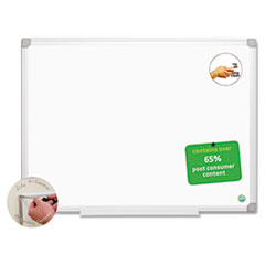 MasterVision® Earth Easy-Clean Dry Erase Board, White/Silver, 24x36