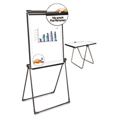 Universal® Foldable Double-Sided Dry Erase Easel, Two Configurations, 29 x 41, White Surface, Black Plastic Frame