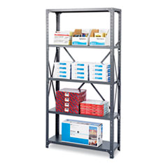 Safco® Commercial Steel Shelving Unit, Five-Shelf, 36w x 18d x 75h, Dark Gray