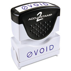 ACCUSTAMP2® Pre-Inked Shutter Stamp, Blue, VOID, 1 5/8 x 1/2