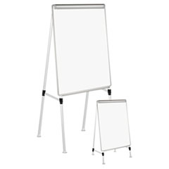 Universal® Dry Erase Easel Board, Easel Height: 42" to 67", Board: 29" x 41", White/Silver