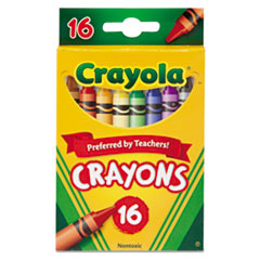 Crayola® Classic Color Crayons, Peggable Retail Pack, 16 Colors