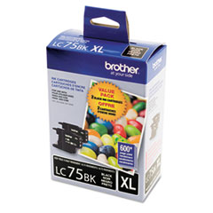 Brother LC752PKS Innobella High-Yield Ink, 600 Page-Yield, Black, 2/Pack