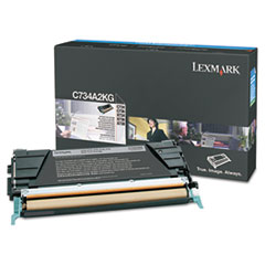 Lexmark™ C734A2KG High-Yield Toner, 8,000 Page-Yield, Black