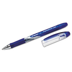 7520015005212, SKILCRAFT AlphaElite Gel Pen, Stick, Medium 0.7 mm, Blue Ink, Blue/Clear Barrel, Dozen