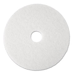 3M™ Low-Speed Super Polishing Floor Pads 4100, 20" Diameter, White, 5/Carton