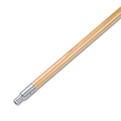 #4331 - 60'' Wooden Broom Handle, Metal Threaded End 