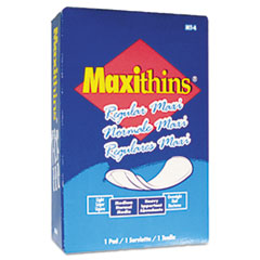 HOSPECO® Maxithins Vended Sanitary Napkins #4, Maxi, 100 Individually Boxed Napkins/Carton