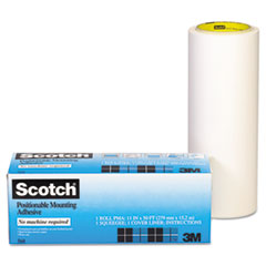 3M™ Positionable Mounting Adhesive, 24 in x 50 ft, Clear