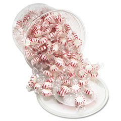 Office Snax® Starlight Mints, Peppermint Hard Candy, Individual Wrapped, 2 lb Resealable Tub