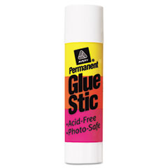 Avery® Permanent Glue Stics, White Application, 0.26 oz, Stick