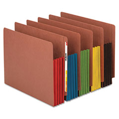 Smead® Redrope Drop-Front End Tab File Pockets with Fully Lined Colored Gussets