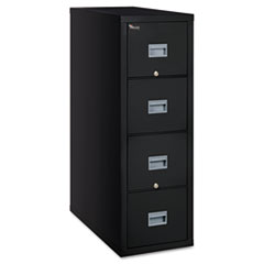 FireKing® Patriot by FireKing Insulated Fire File, 1-Hour Fire Protection, 4 Legal-Size File Drawers, Black, 20.75" x 31.63" x 52.75"