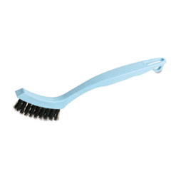 Boardwalk® Grout Brush, Black Nylon Bristles, 8.13" Blue Plastic Handle