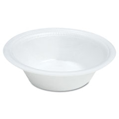 Dart® Quiet Classic Laminated Foam Dinnerware, Bowl, 12 oz, White, 125/Pack