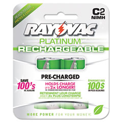 Rayovac® Recharge Plus NiMH Batteries, C, 2/Pack