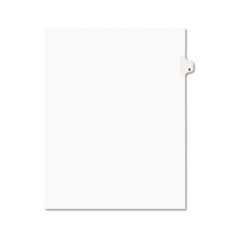 Avery® Avery-Style Legal Exhibit Side Tab Dividers, 1-Tab, Title E, Ltr, White, 25/PK