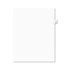 Avery® Avery-Style Legal Exhibit Side Tab Dividers, 1-Tab, Title F, Ltr, White, 25/PK