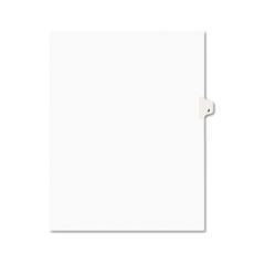 Avery® Avery-Style Legal Exhibit Side Tab Dividers, 1-Tab, Title J, Ltr, White, 25/PK