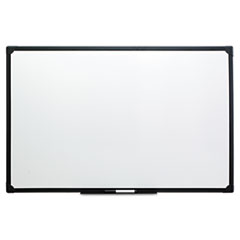 Universal® Dry Erase Board, Melamine, 48 x 36, Black Frame