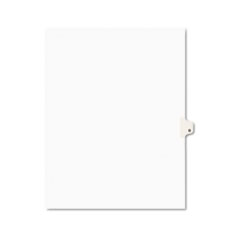 Avery® Avery-Style Legal Exhibit Side Tab Dividers, 1-Tab, Title O, Ltr, White, 25/PK