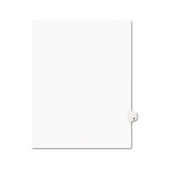 Avery® Avery-Style Legal Exhibit Side Tab Dividers, 1-Tab, Title U, Ltr, White, 25/PK