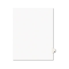 Avery® Avery-Style Legal Exhibit Side Tab Dividers, 1-Tab, Title W, Ltr, White, 25/PK