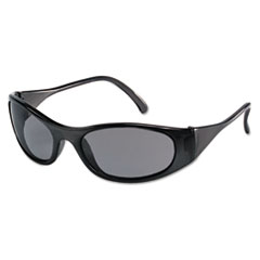 MCR™ Safety Frostbite2 Safety Glasses, Frost Black Frame, Squared Gray Lens