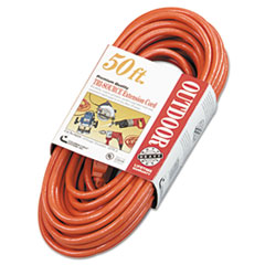 CCI® Vinyl Outdoor Extension Cord, 50ft, Three-Outlets, Orange