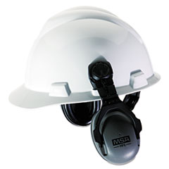 MSA HPE Cap-Mounted Earmuffs, 27 dB NRR, Gray/Black