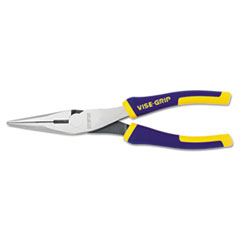 IRWIN® Long Nose Pliers, 8" Tool Length, 2 5/16" Jaw Length, Chrome/Blue/Yellow