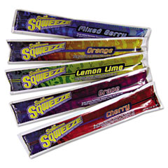 Sqwincher® Sqweeze Freeze Pops, Assorted Flavors, 3oz Packets, 150/Carton