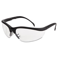 MCR™ Safety Klondike Safety Glasses, Matte Black Frame, Clear Lens