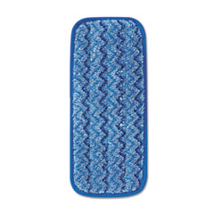 Rubbermaid® Commercial Microfiber Wall/Stair Wet Mopping Pad, Blue, 13 3/4w x 5 1/2d x 1/2h