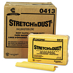 Chix® Stretch 'n Dust Cloths, 12.6 x 17, Yellow, 40/Pack, 10 Packs/Carton