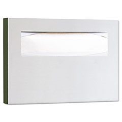 Bobrick Stainless Steel Toilet Seat Cover Dispenser, ClassicSeries, 15.75 x 2 x 11, Satin Finish