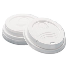 Dixie® Dome Hot Drink Lids, Fits 8 oz Cups, White, 100/Sleeve, 10 Sleeves/Carton