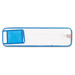 Rubbermaid® Commercial Microfiber Wet Room Pads, 24 in. Long, Split Nylon/Polyester Blend, Blue