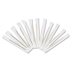 AmerCareRoyal® Cello-Wrapped Round Wood Toothpicks, 2.5", Natural, 1,000/Box, 15 Boxes/Carton