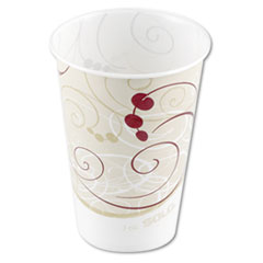 SOLO® Symphony Design Wax-Coated Paper Cold Cups, ProPlanet Seal, 7 oz, Beige/White, 100/Sleeve, 20 Sleeves/Carton
