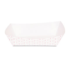 Boardwalk® Paper Food Baskets, 5 lb Capacity, Red/White, 500/Carton