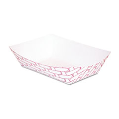 Boardwalk® Paper Food Baskets, 0.25 lb Capacity, Red/White, 1,000/Carton