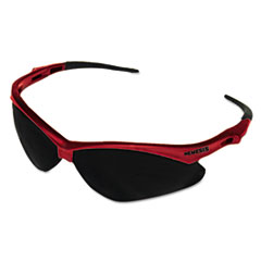 Jackson Safety* Nemesis Safety Glasses, Red Frame, Smoke Lens