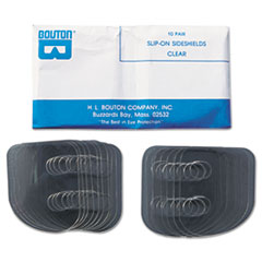 Bouton® Slip-On Sideshields, Plastic, Clear, 10 Pairs/Box