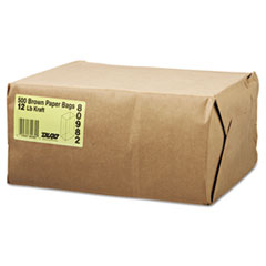 General #20 Squat Paper Grocery Bag, 40lb Kraft, Std 8 1/4 x 5 5/16 x 13 3/8, 1000 bags