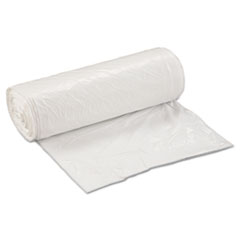 Inteplast Group Low-Density Commercial Can Liners, Coreless Interleaved Roll, 30 gal, 0.8 mil, 30" x 36", White, 25 Bags/Roll, 8 Rolls/Carton