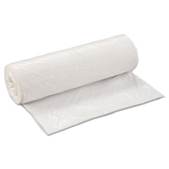 Inteplast Group Low-Density Commercial Can Liners, 45 gal, 0.8 mil, 40" x 46", White, 100/Carton