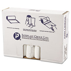 Inteplast Group High-Density Commercial Can Liners Value Pack, 33 gal, 10 mic, 33" x 39", Clear, 25 Bags/Roll, 20 Rolls/Carton