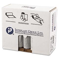 Inteplast Group Low-Density Commercial Can Liners, 30 gal, 0.58 mil, 30" x 36", Clear, 250/Carton